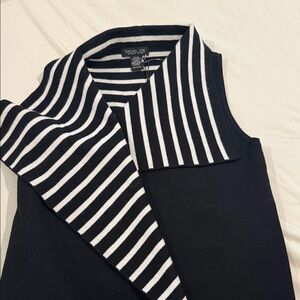 Rachel Zoe Women's Black and White Striped Cardigan